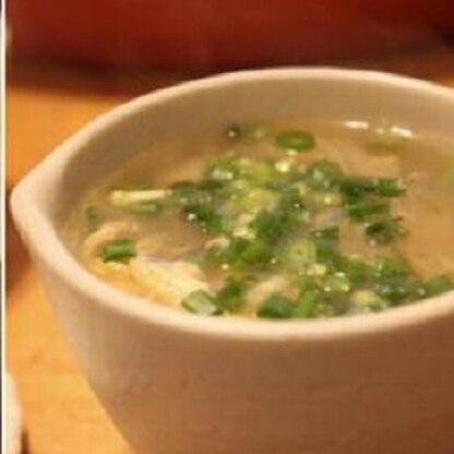 白菜と干し海老の春雨スープ